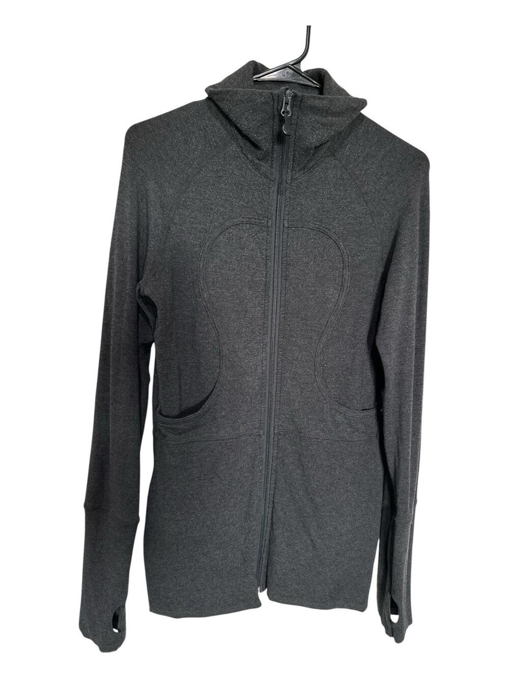 Lululemon Jacket Size 8 High collar, thumbholes, and signature logo